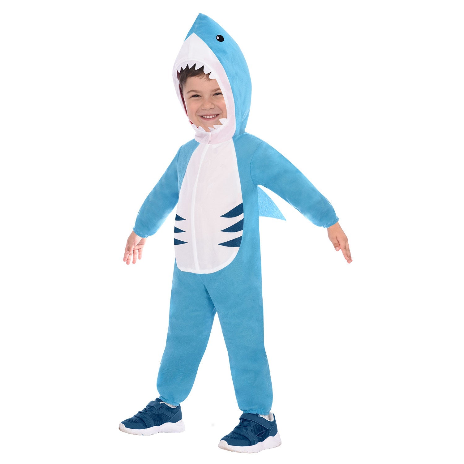 Great White Shark Costume includes jumpsuit with hood