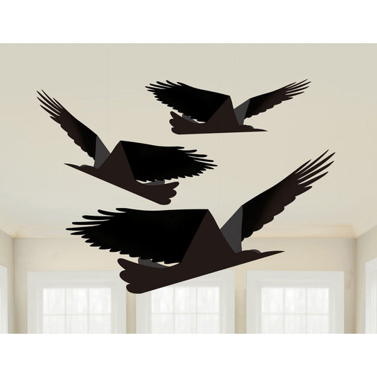 Paper Ravens on Strings includes 1 x 43cm, 1 x 38cm and 1 x 33cm