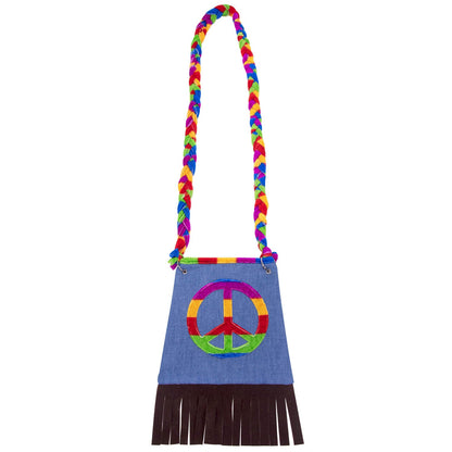 Hippie Tassel Handbag with Peace Sign