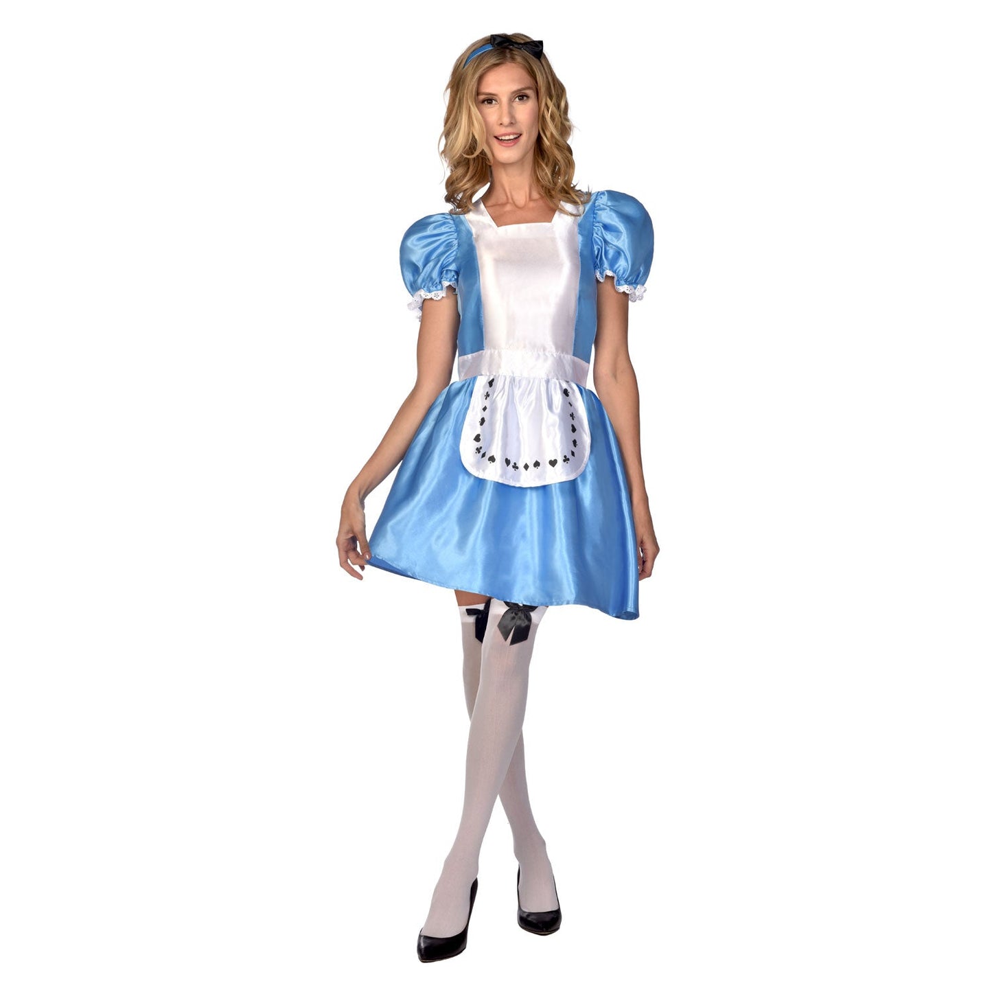 Ladies Alice in Wonderland Costume includes dress and headband