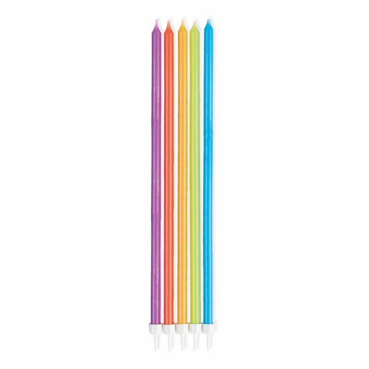 16cm Primary Colours Candles, Pack of 12