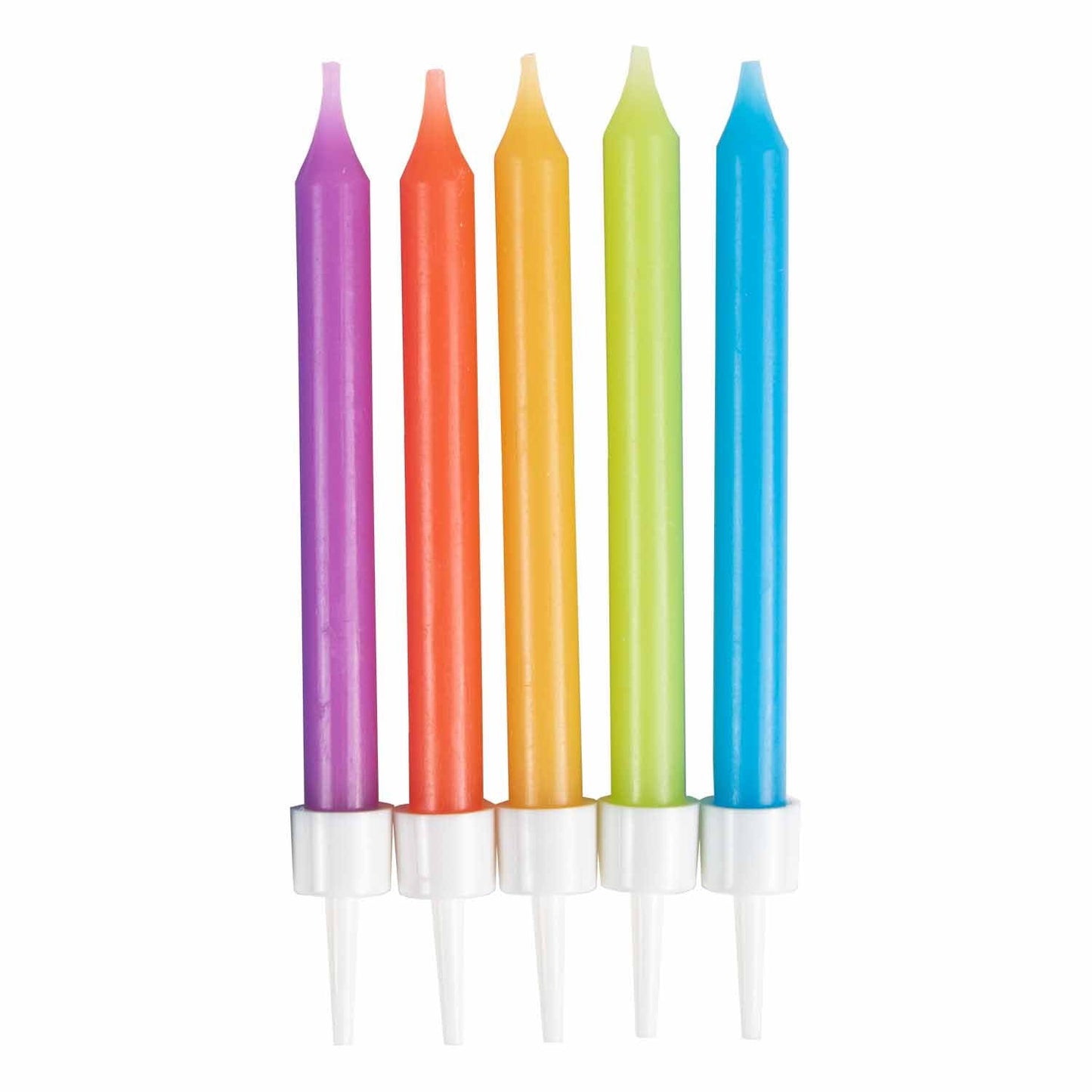 6cm Primary Colours Candles, Pack of 10