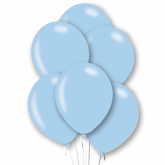 11 inch Powder Blue Latex Balloons, Pack of 6