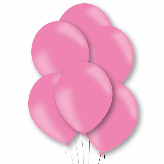 11 inch Pink Latex Balloons, Pack of 6