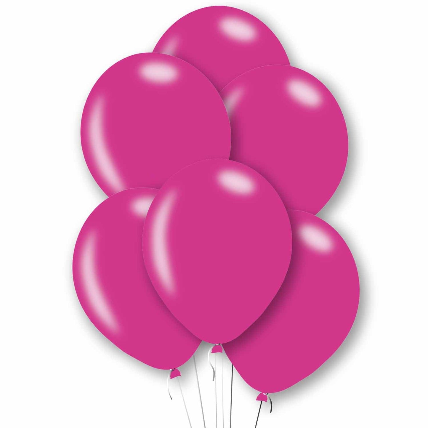 11 inch Metallic Pink Latex Balloons, Pack of 6