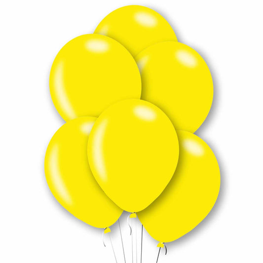 11 inch Yellow Latex Balloons, Pack of 6