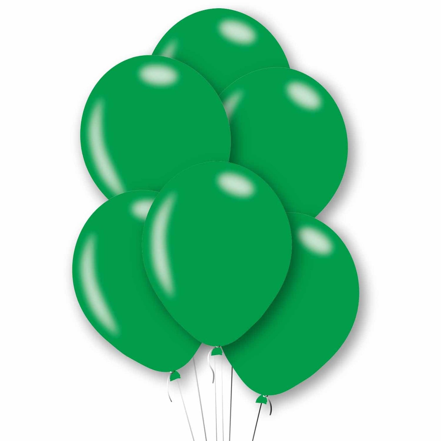11 inch Metallic Green Latex Balloons, Pack of 6