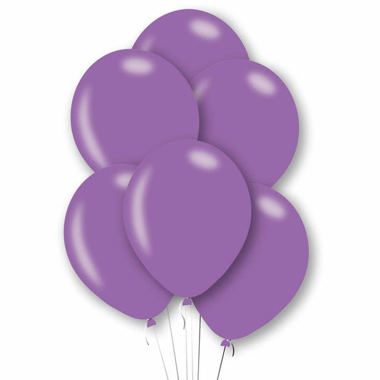 11 inch Metallic Purple Latex Balloons, Pack of 6