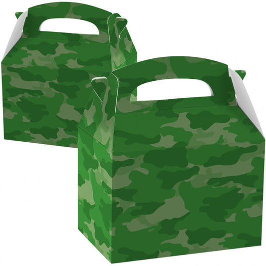 Camouflage Party Loot Box. Dimensions 15cm long * 10cm wide * 10cm high (approx).