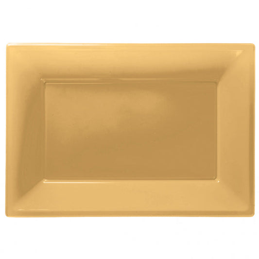 Gold Plastic Serving Platters