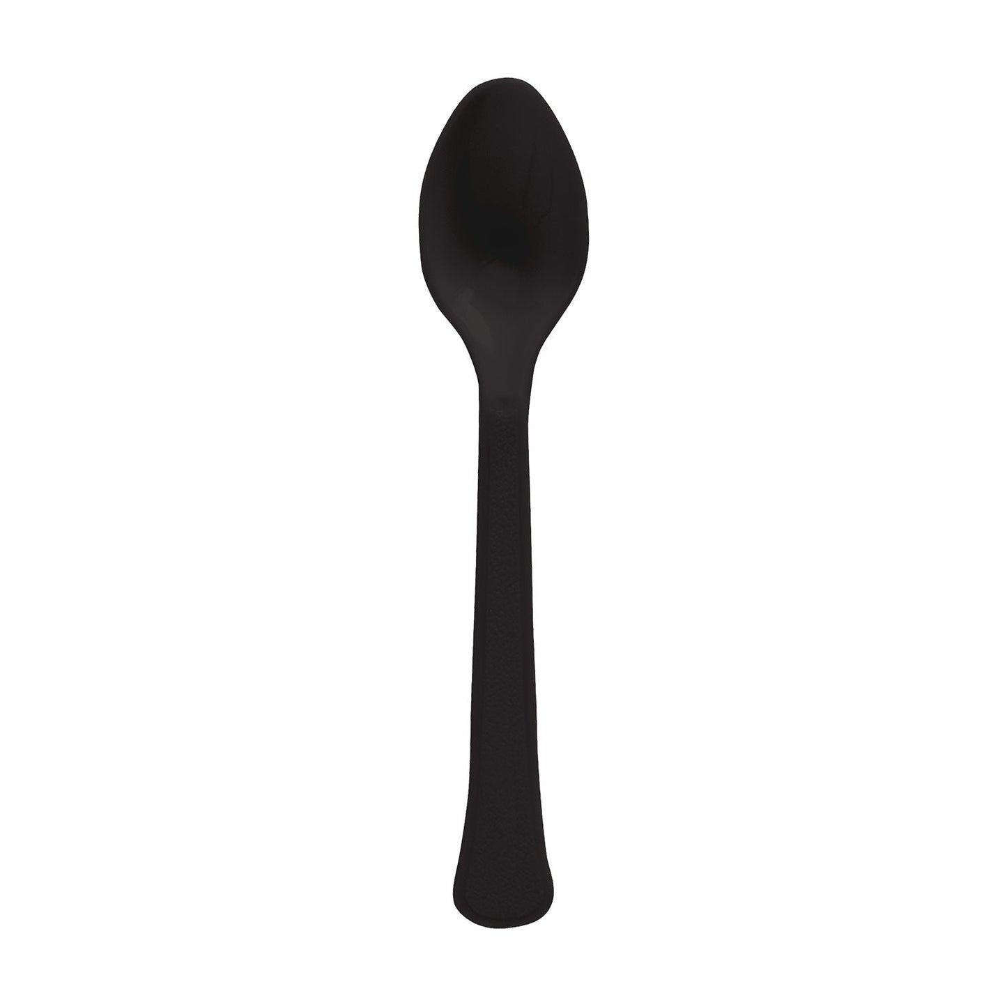 Black Plastic Spoons, Pack of 24