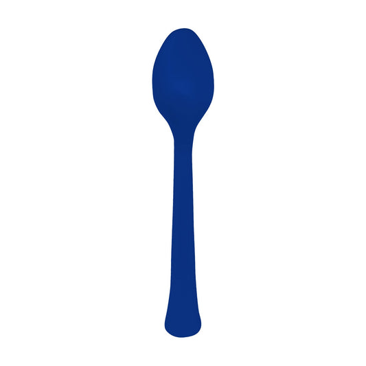 Dark Blue Plastic Spoons, Pack of 24