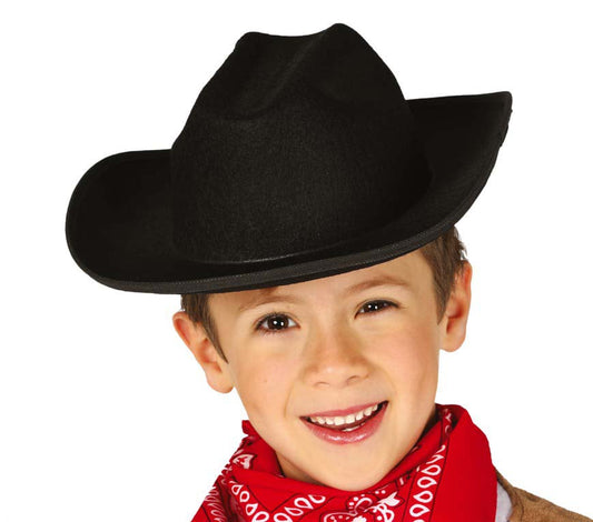 Child Black Felt Cowboy Hat