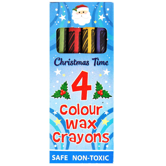 Christmas Wax Crayons, Pack Of 4