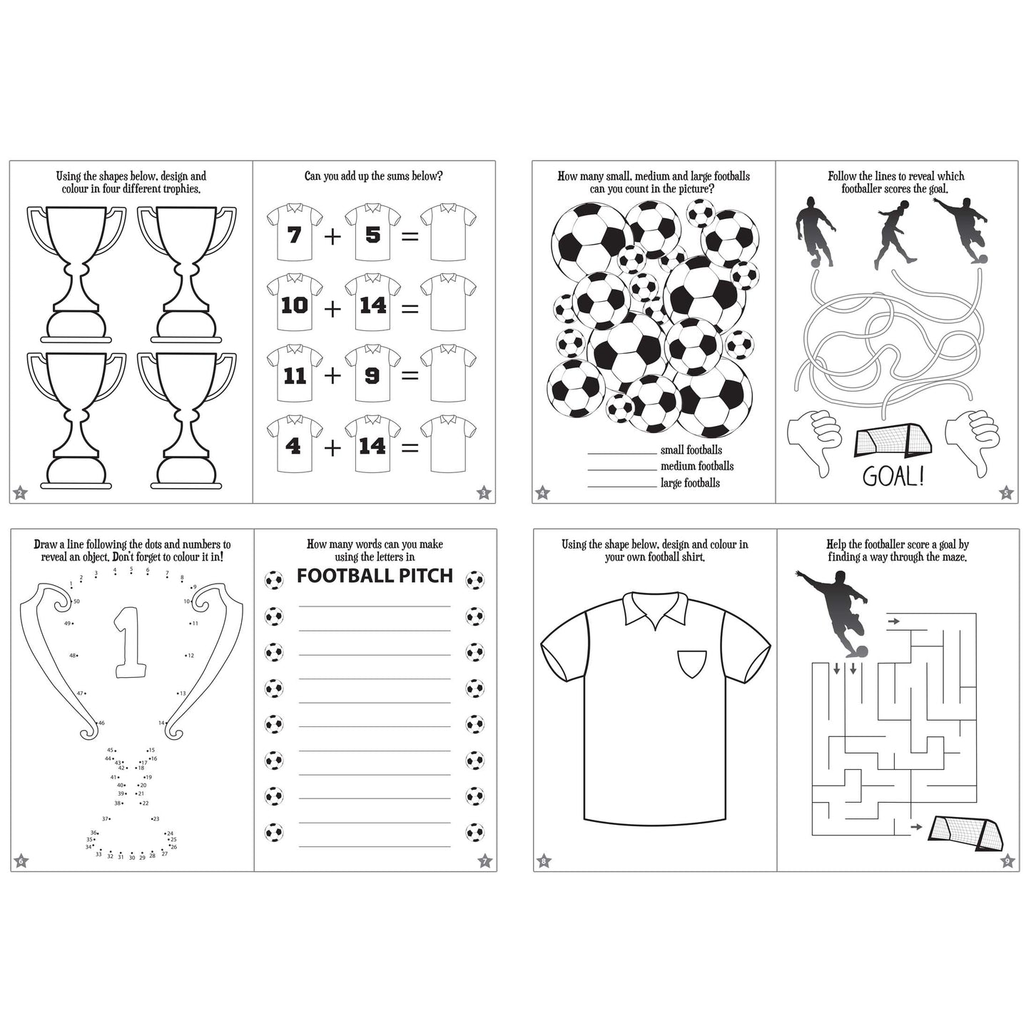 Football Puzzle Fun Books, Pack of 48