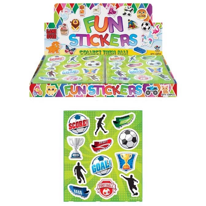 Football Stickers, Qty 120 sheets