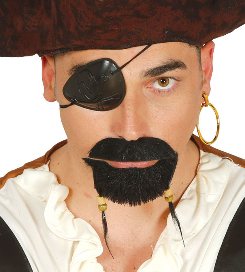 Pirate Goatee with beads and moustache