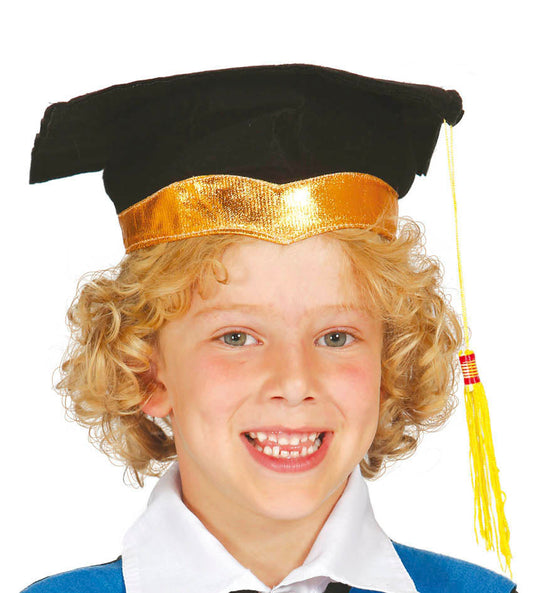 Child Gold Trim Graduation Hat