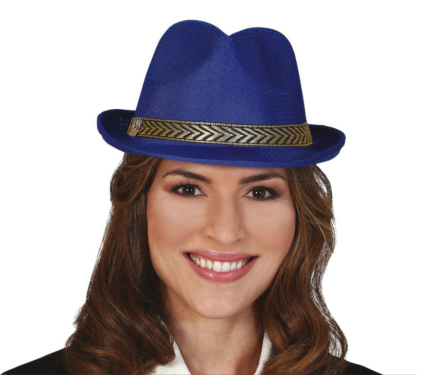 Blue Gangster Hat