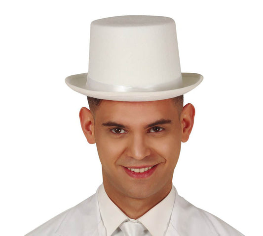 White Felt Top Hat