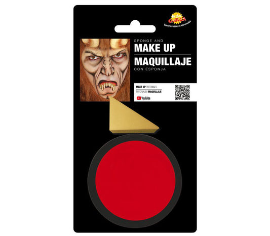 Red Facepaint with Sponge 9g (5ml)