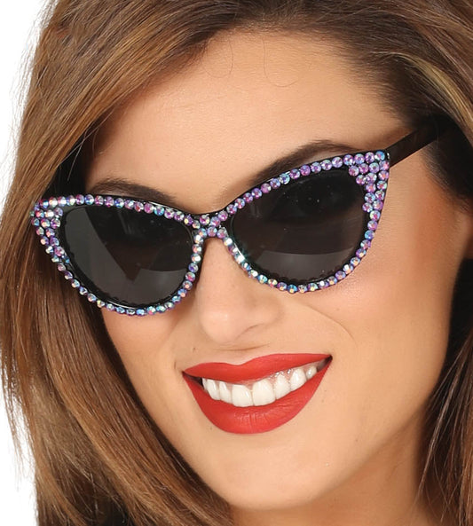 50s Glasses with Lilac Jewels