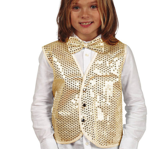 Child Gold Sequin Vest