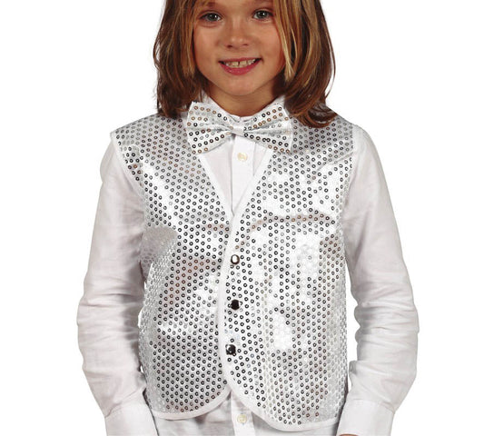 Child Silver Sequin Vest