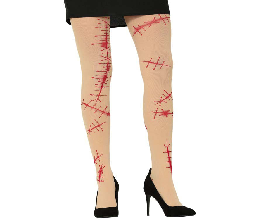 Opaque Tights with Scars