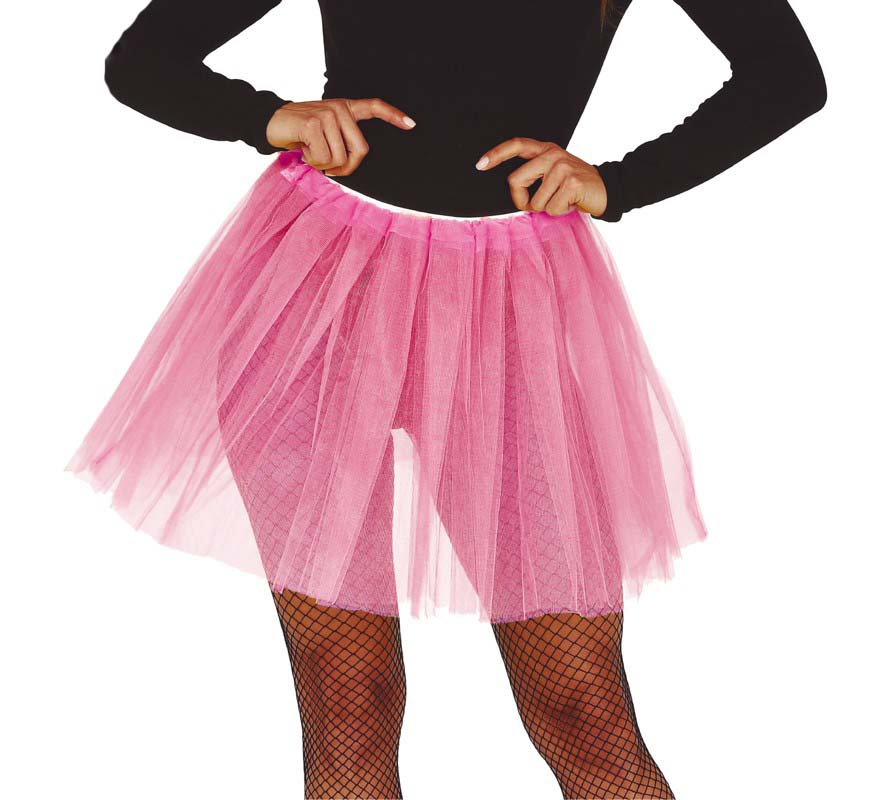 Ladies Pink Tutu 40cm drop, 2 layers Elasticated waist fits up to 100cm (39 inches)