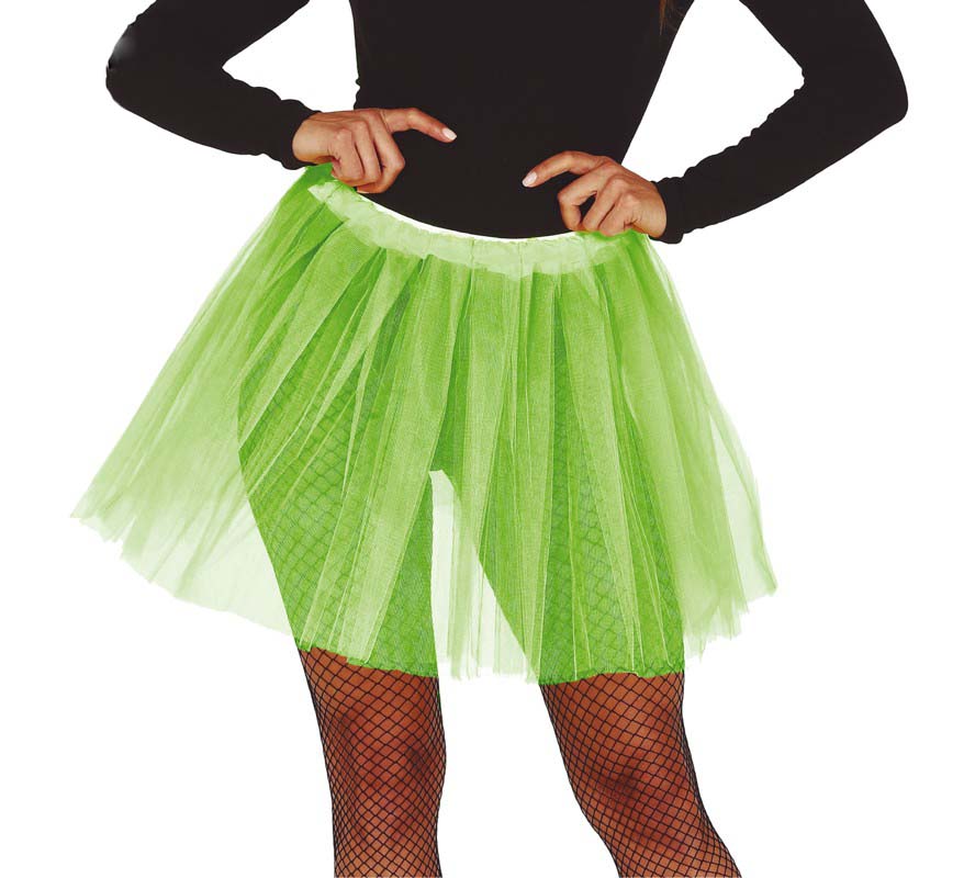 Ladies Light Green Tutu 40cm drop, 2 layers Elasticated waist fits up to 100cm (39 inches)