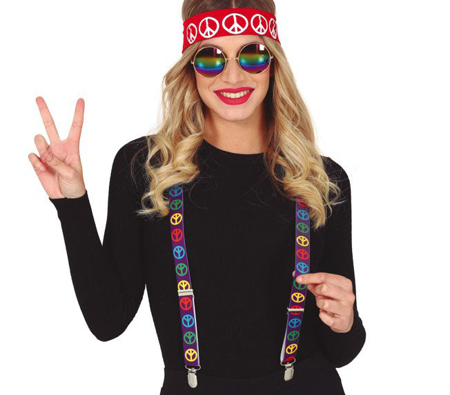 Hippie Set includes headband, glasses and braces