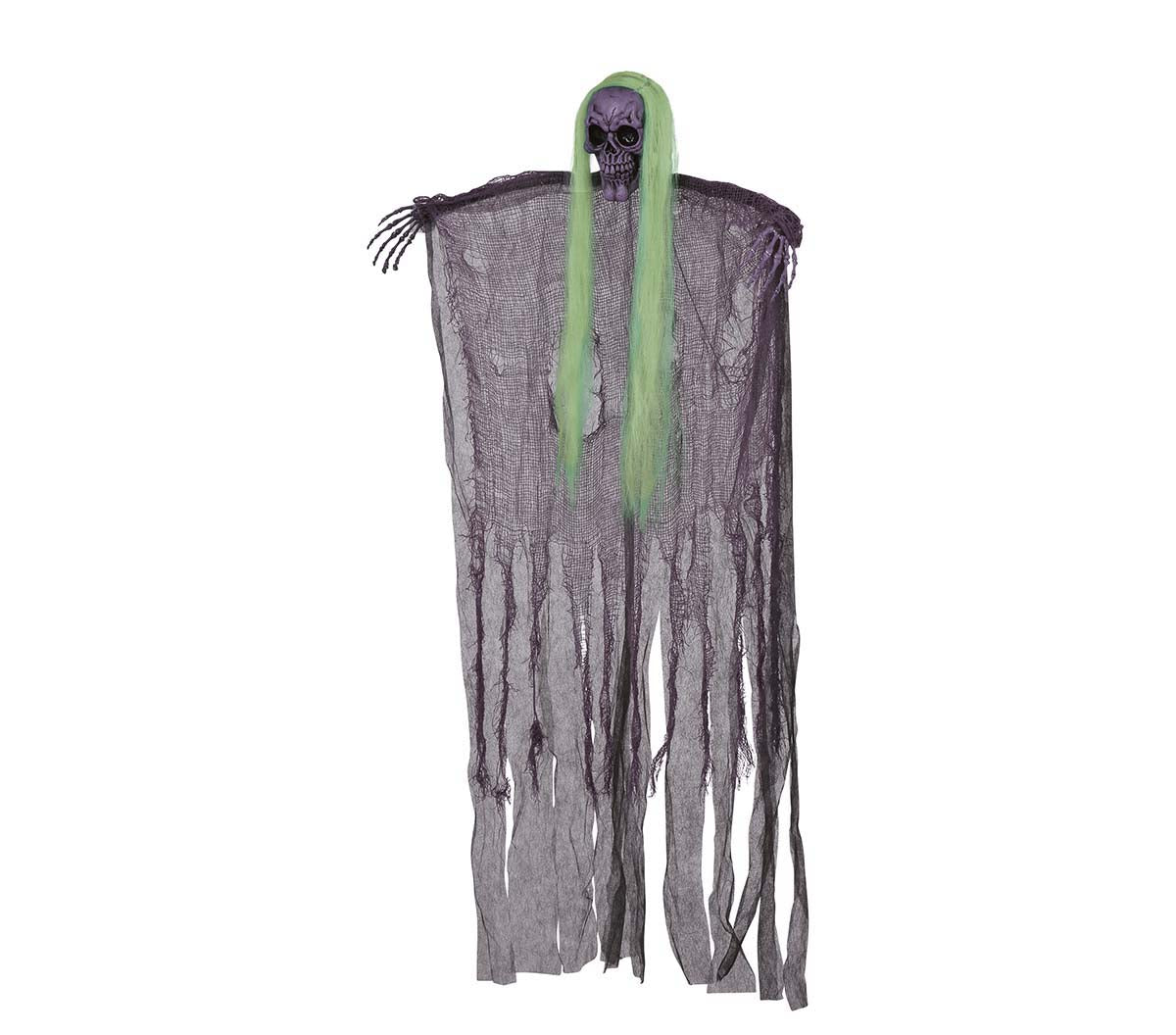 120cm Hanging Witch with Green Hair