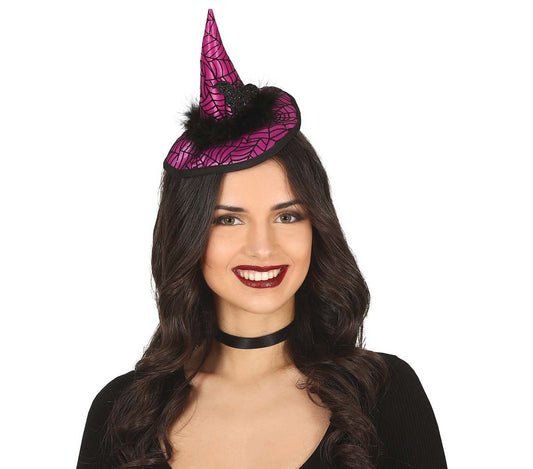 Mini Purple Witch Hat on Headband