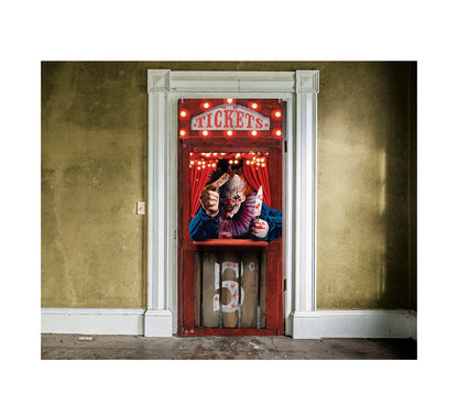 Horror Circus Door Decoration. 80cm x 180cm