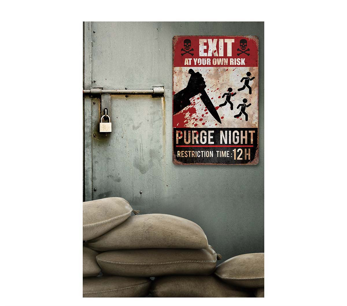 Purge Night Sign. 24cm x 36cm