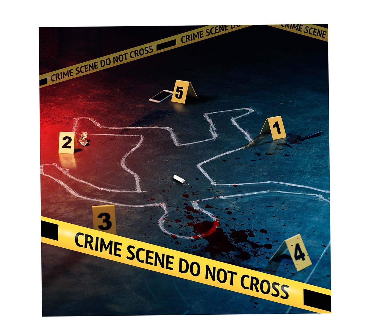 Crime Silhouette includes 5 numbers and silhouette strip