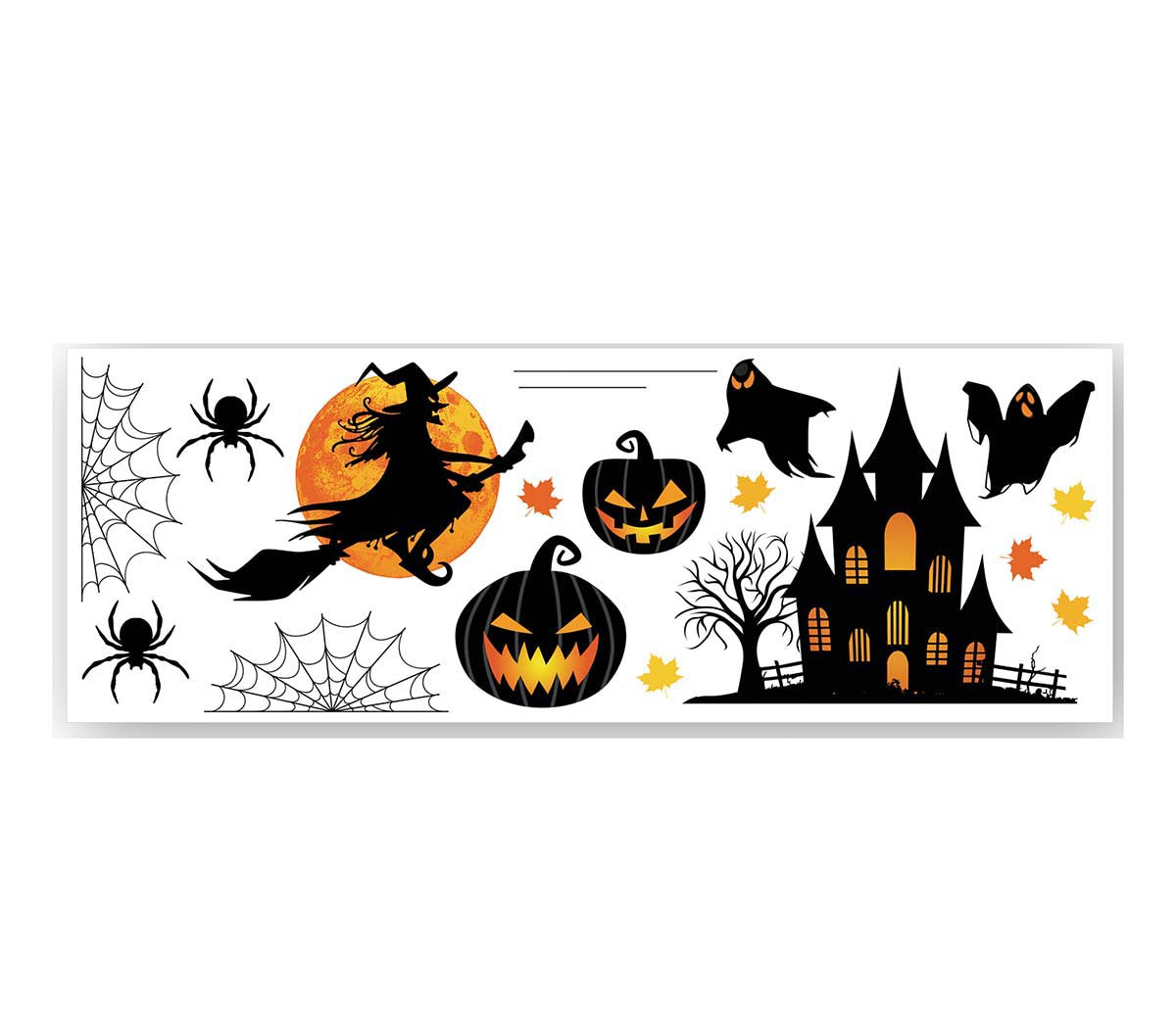 Halloween Silhouette Adhesive Wall Stickers. 70cm x 80cm