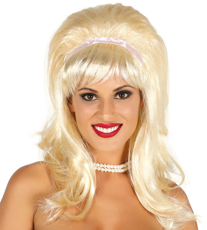 Long Blonde Wig with Ribbon