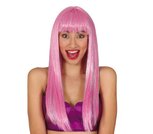 Long Pink Glamour Wig