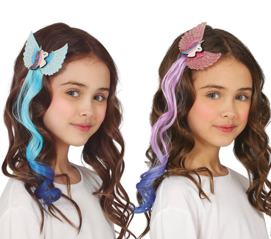 Unicorn Tuft Hairclip. Available in an assortment of two colours (Blue, Purple)