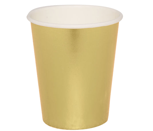 Gold Paper Cups, Pack of 6