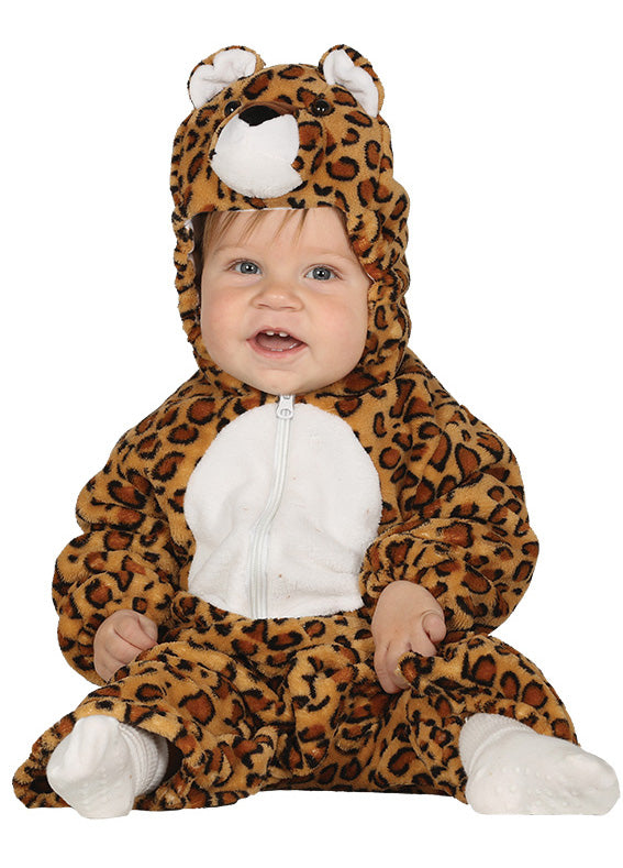 Baby Leopard Costume includes jumpsuit with hood and tail