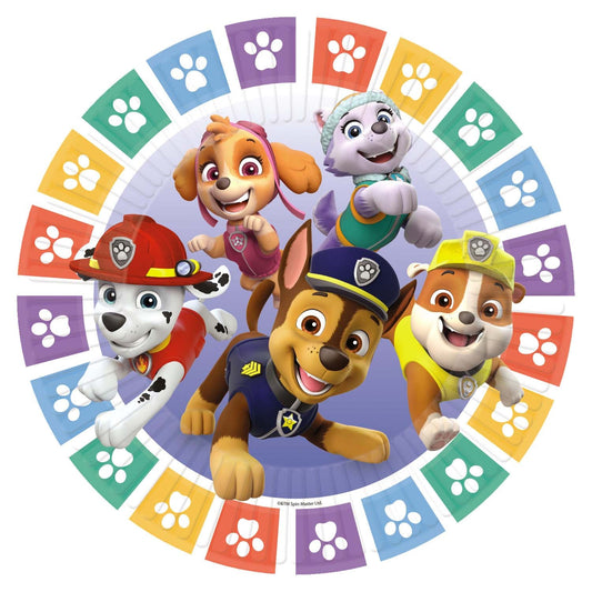 Paw Patrol Paper Plates, 23cm, Pack of 8