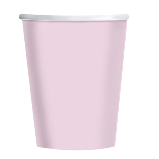 Marshmallow Pink Paper Cups, Pack of 8