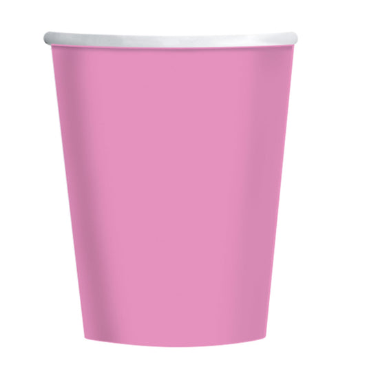 Bubblegum Pink Paper Cups, Pack of 8