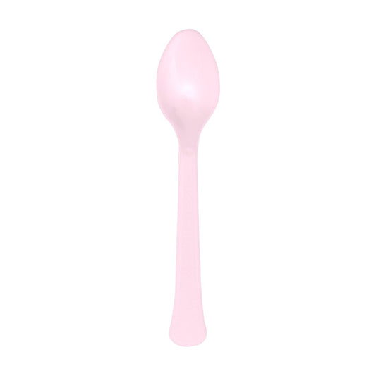 Marshmallow Pink Plastic Spoons, Pack of 24
