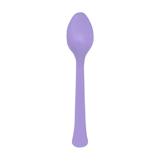 Purple Plastic Spoons, Pack of 24