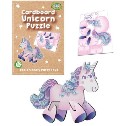 Eco Friendly Unicorn 3D Puzzle. 11.5cm x 8cm In printed envelope and completely plastic free