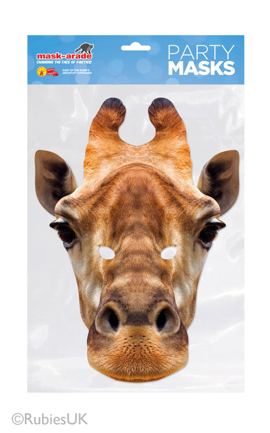 Giraffe Card Mask. Character card mask comes with eye holes and elastic fastening.